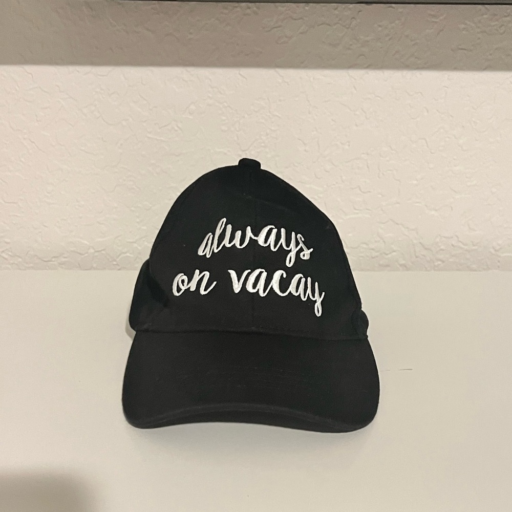Always on vacay womens cap